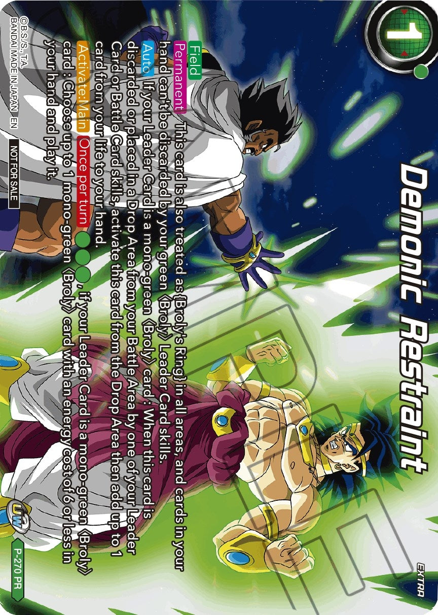 Image for Demonic Restraint (Vicious Rejuvenation Revival Pack) (P-270) (PR) - Dragon Ball Super: Masters