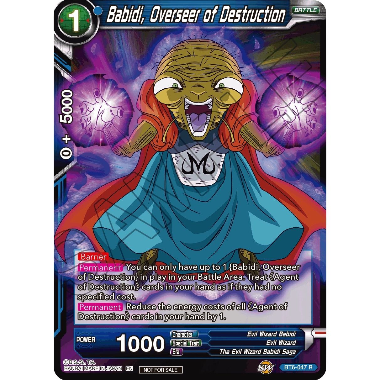 Image for Babidi, Overseer of Destruction (Gold Stamped) (BT6-047) (TPR) - Dragon Ball Super: Masters