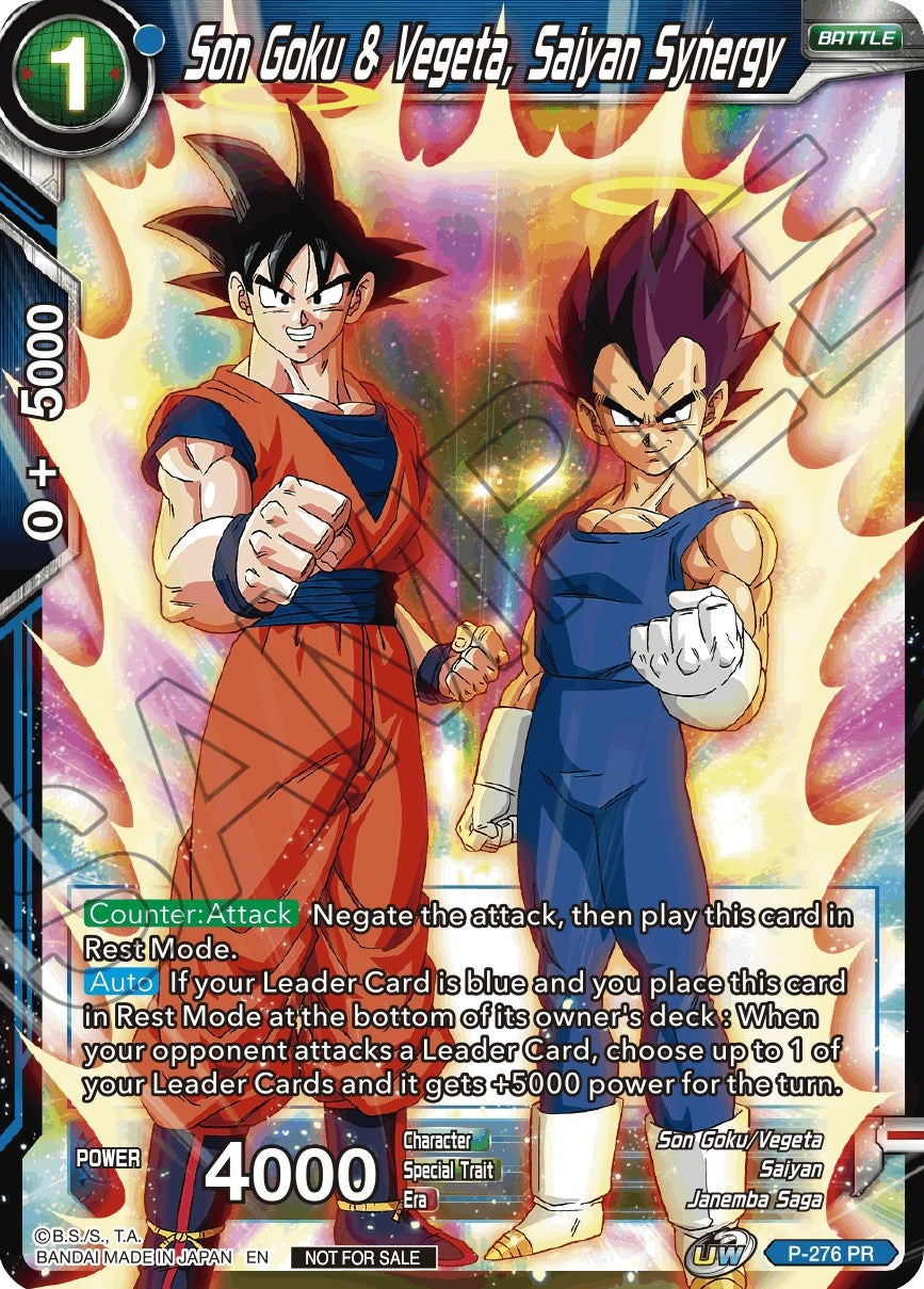 Image for Son Goku & Vegeta, Saiyan Synergy (Unison Warrior Series Tournament Pack Vol.3) (P-276) (TPR) - Dragon Ball Super: Masters