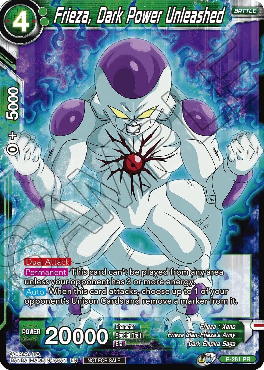 Image for Frieza, Dark Power Unleashed (Unison Warrior Series Tournament Pack Vol.3) (P-281) (TPR) - Dragon Ball Super: Masters