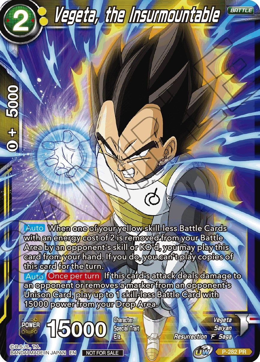 Image for Vegeta, the Insurmountable (Unison Warrior Series Tournament Pack Vol.3) (P-282) (TPR) - Dragon Ball Super: Masters