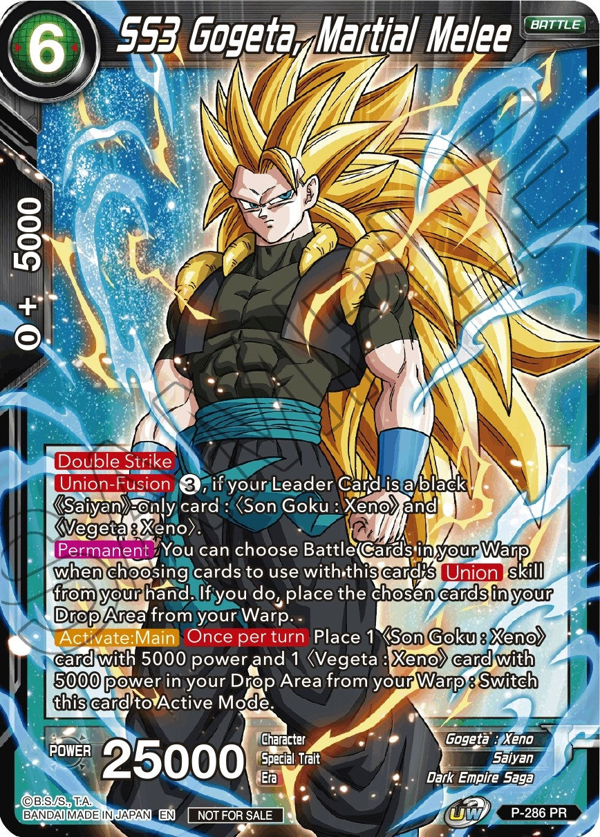 Image for SS3 Gogeta, Martial Melee (Unison Warrior Series Tournament Pack Vol.3) (P-286) (TPR) - Dragon Ball Super: Masters