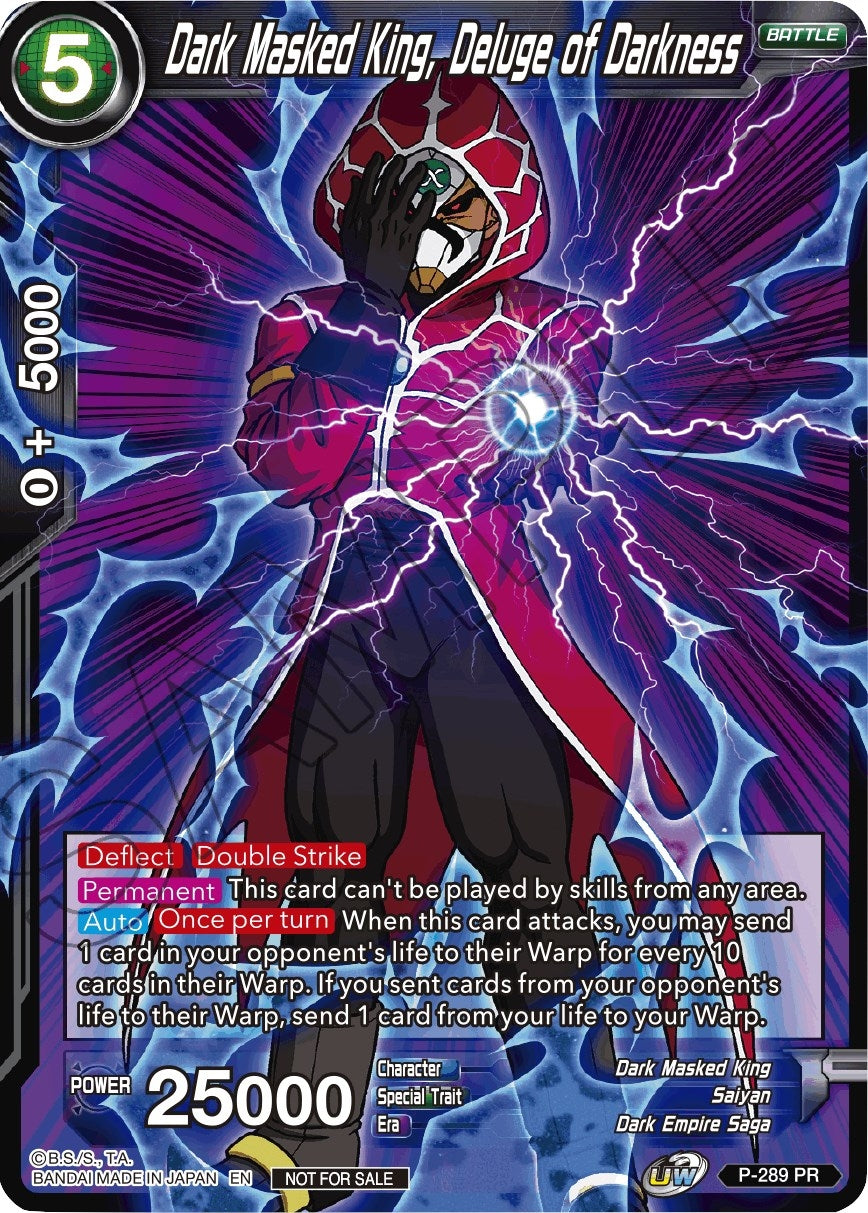 Image for Dark Masked King, Deluge of Darkness (Unison Warrior Series Tournament Pack Vol.3) (P-289) (TPR) - Dragon Ball Super: Masters