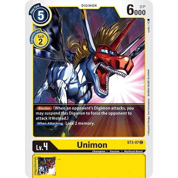 Image for Unimon (ST3-07 C) (ST-3) - Digimon Card Game