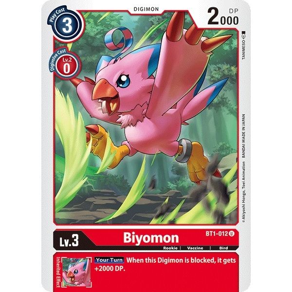 Image for Biyomon - BT1-012 (BT1-012 U) (BT01-03A) - Digimon Card Game