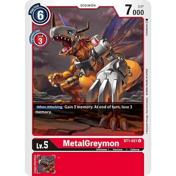 Image for MetalGreymon - BT1-021 (BT1-021 U) (BT01-03A) - Digimon Card Game