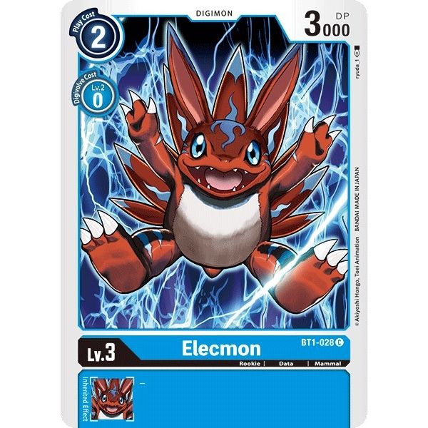 Image for Elecmon (BT1-028 C) (BT01-03A) - Digimon Card Game