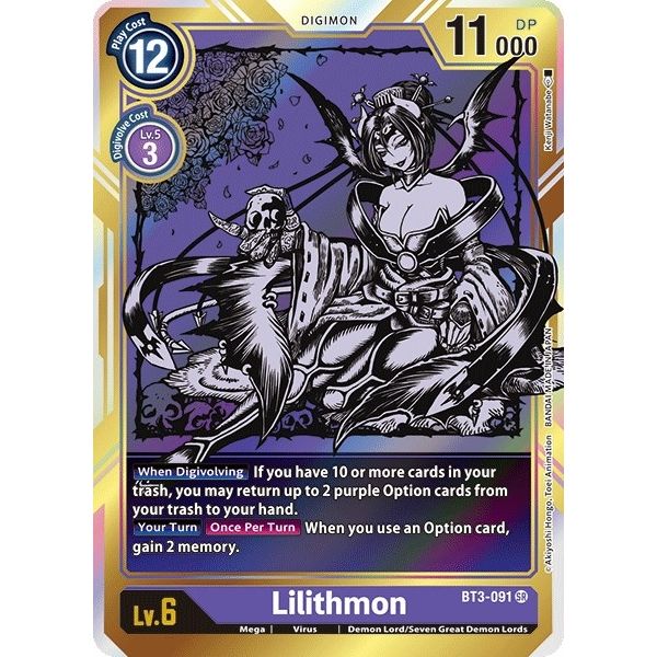 Image for Lilithmon (Alternate Art) (BT3-091 SR) (BT01-03A) - Digimon Card Game