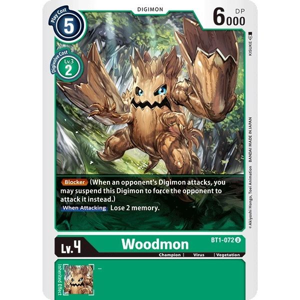 Image for Woodmon (BT1-072 U) (BT01-03A) - Digimon Card Game