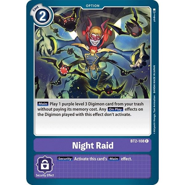 Image for Night Raid (BT2-108 C) (BT01-03A) - Digimon Card Game