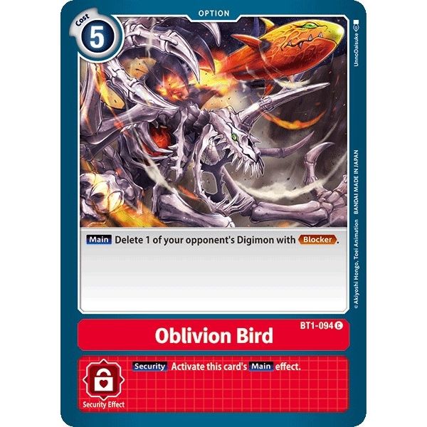 Image for Oblivion Bird (BT1-094 C) (BT01-03A) - Digimon Card Game
