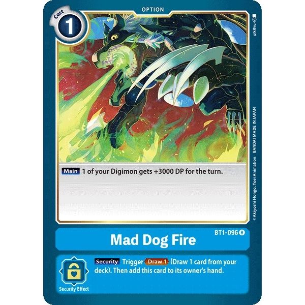 Image for Mad Dog Fire (BT1-096 R) (BT01-03A) - Digimon Card Game