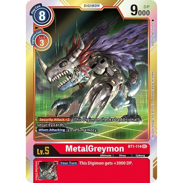 Image for MetalGreymon (Secret Rare) (BT1-114 SEC) (BT01-03A) - Digimon Card Game