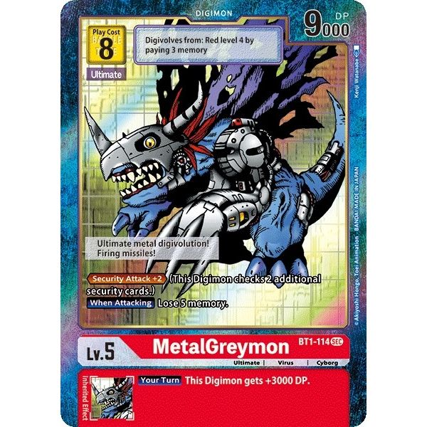 Image for MetalGreymon (Secret Rare) (Alternate Art) (BT1-114 SEC) (BT01-03A) - Digimon Card Game