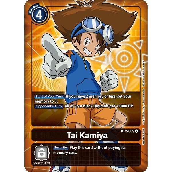 Image for Tai Kamiya - BT2-089 (Box Topper) (BT2-089 R) (BT01-03A) - Digimon Card Game