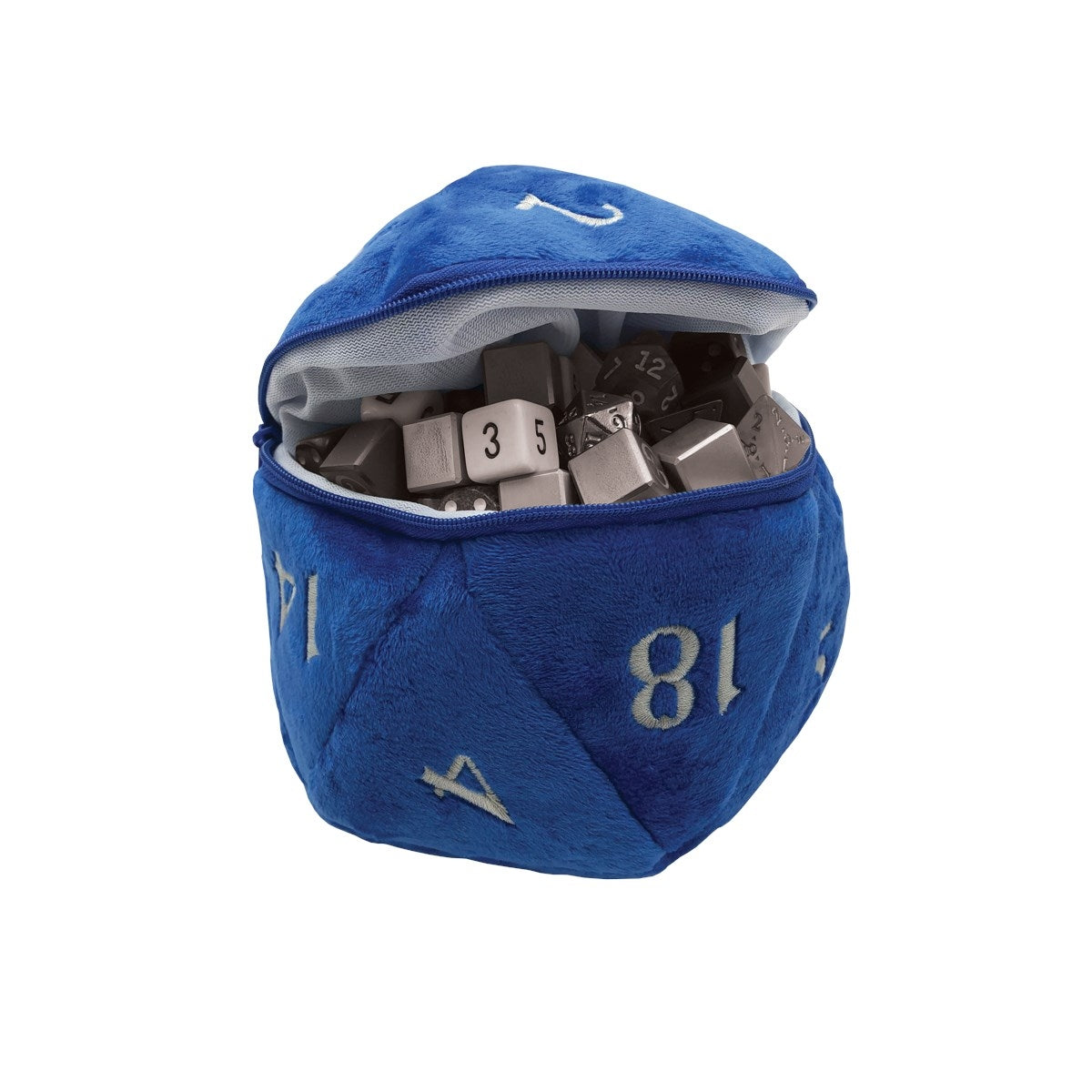 Image for D20 Die Plush Bag - Blue - Collectible Storage