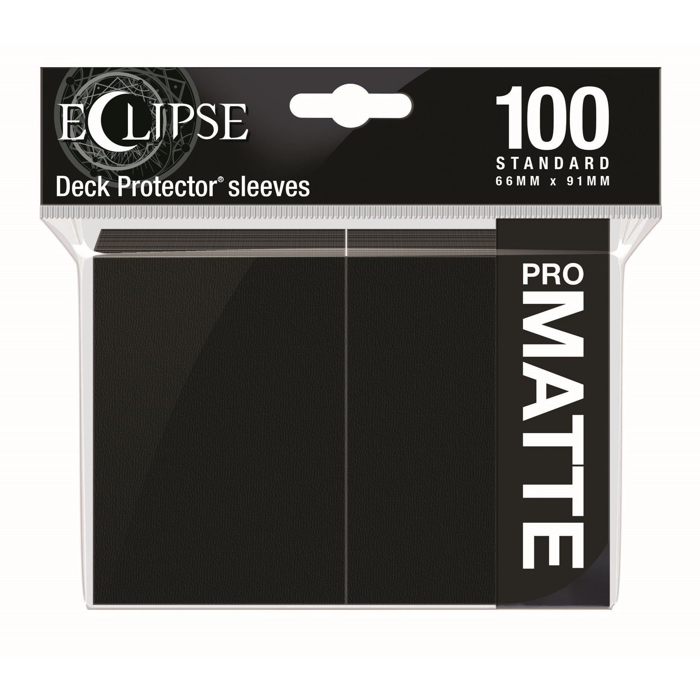 Image for PRO-Matte Eclipse Standard Deck Protector Sleeves - Jet Black (100-Pack) - Card Sleeves