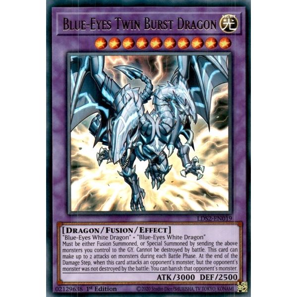 Image for Blue-Eyes Twin Burst Dragon (LDS2-EN019) (LDS2) - YuGiOh
