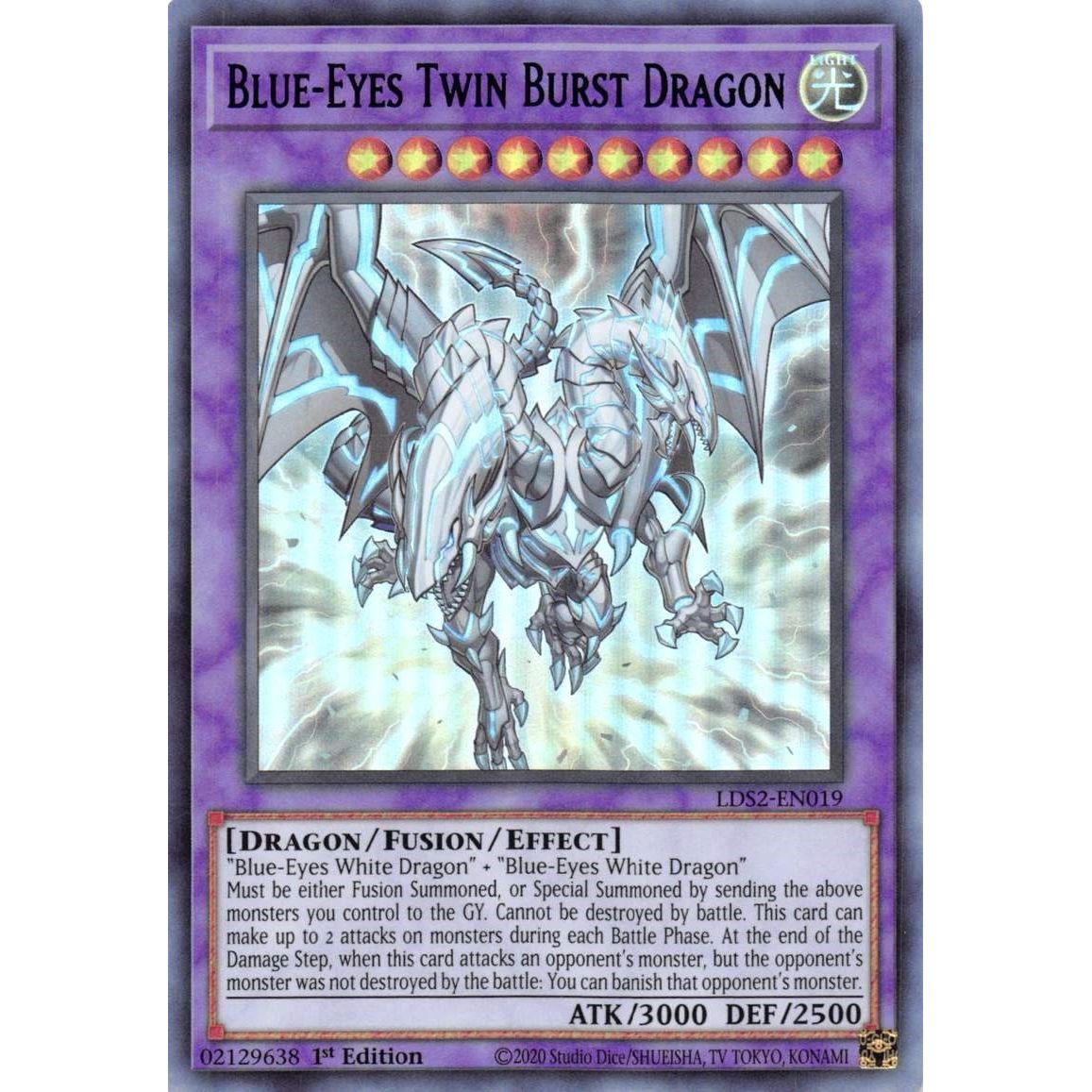 Image for Blue-Eyes Twin Burst Dragon (Blue) (LDS2-EN019) (LDS2) - YuGiOh