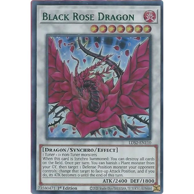 Image for Black Rose Dragon (Green) (LDS2-EN110) (LDS2) - YuGiOh