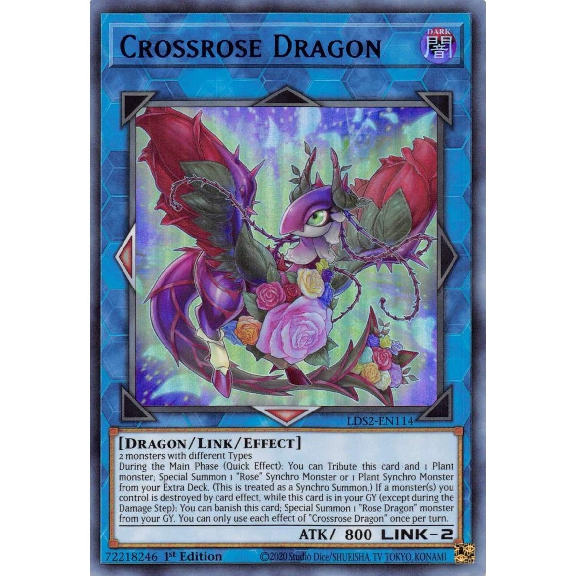 Image for Crossrose Dragon (Blue) (LDS2-EN114) (LDS2) - YuGiOh