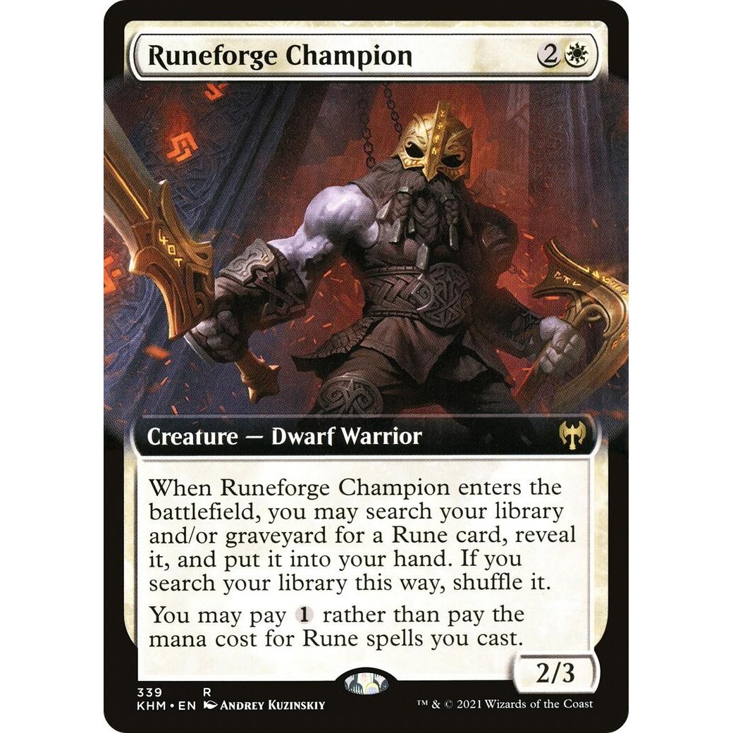 Image for Runeforge Champion (Extended Art) (339) (KHM) - Magic: The Gathering