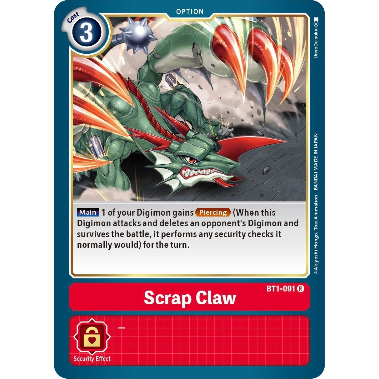 Image for Scrap Claw (BT1-091 R) (BT01-03B) - Digimon Card Game