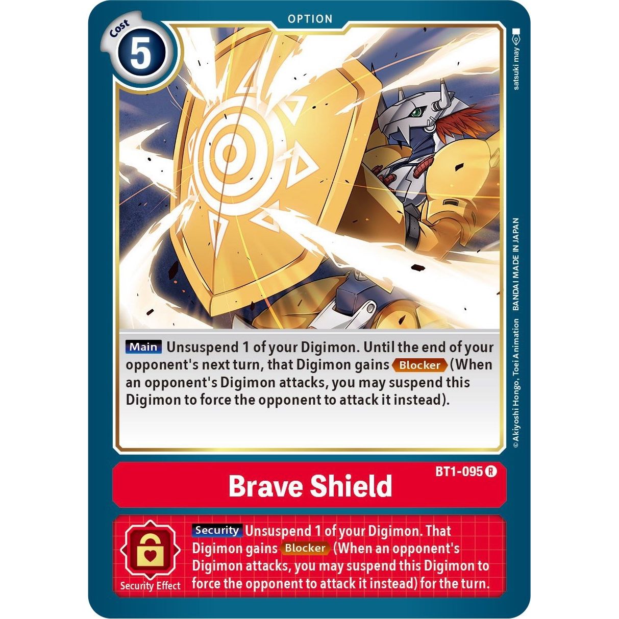 Image for Brave Shield (BT1-095 R) (BT01-03B) - Digimon Card Game