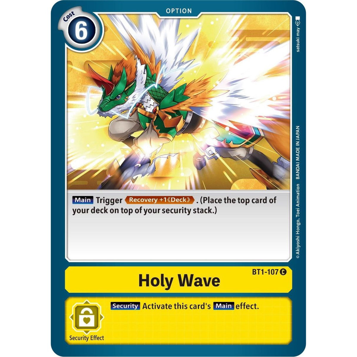 Image for Holy Wave (BT1-107 C) (BT01-03B) - Digimon Card Game