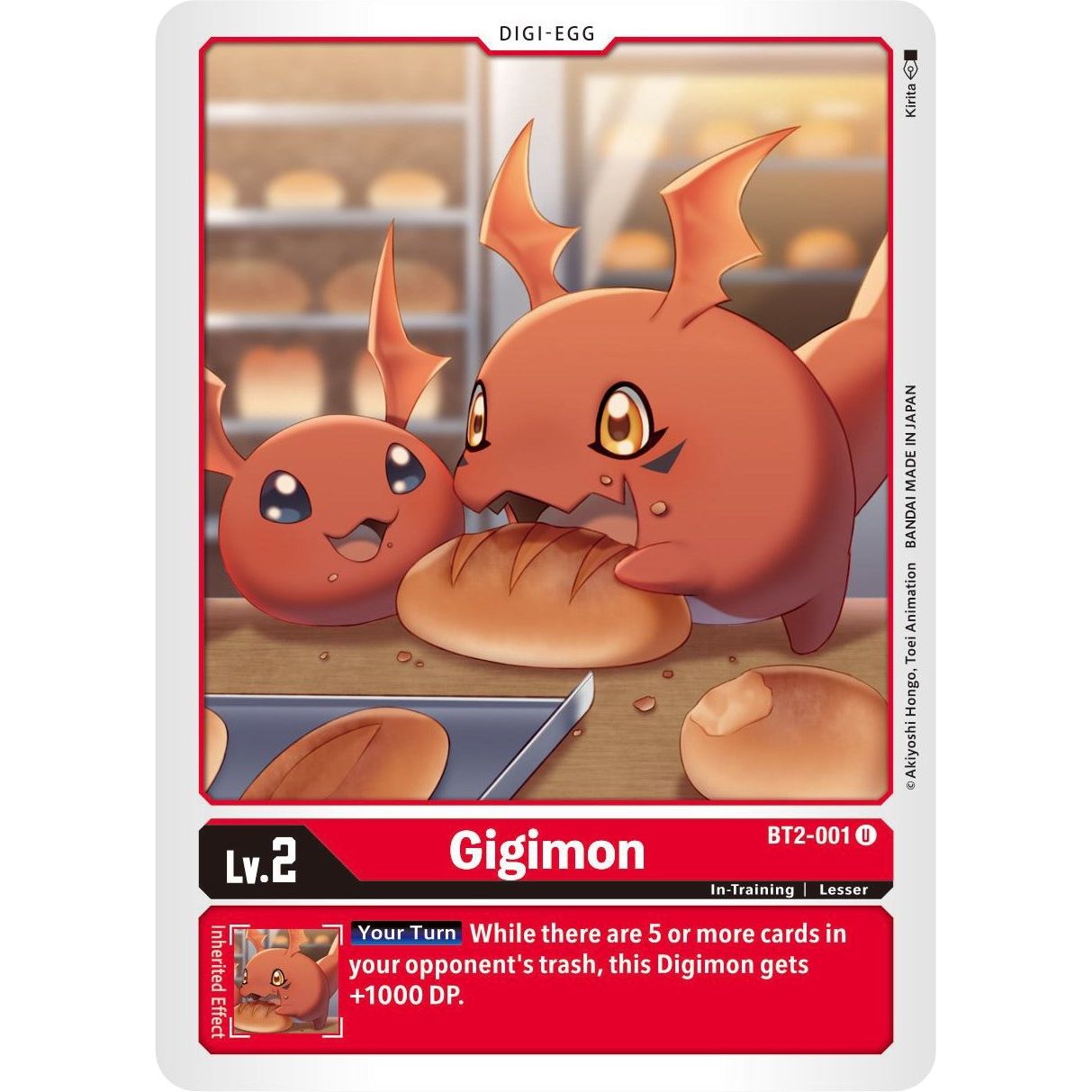 Image for Gigimon (BT2-001 U) (BT01-03B) - Digimon Card Game