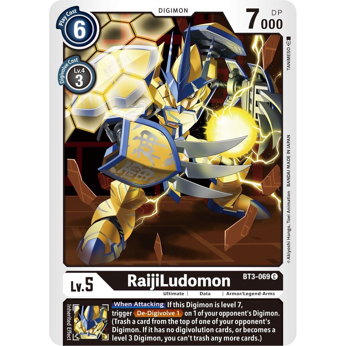 Image for RaijiLudomon (BT3-069 C) (BT01-03B) - Digimon Card Game