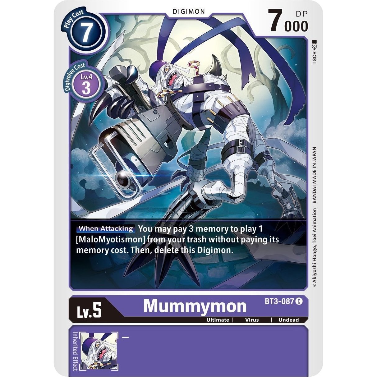 Image for Mummymon (BT3-087 C) (BT01-03B) - Digimon Card Game
