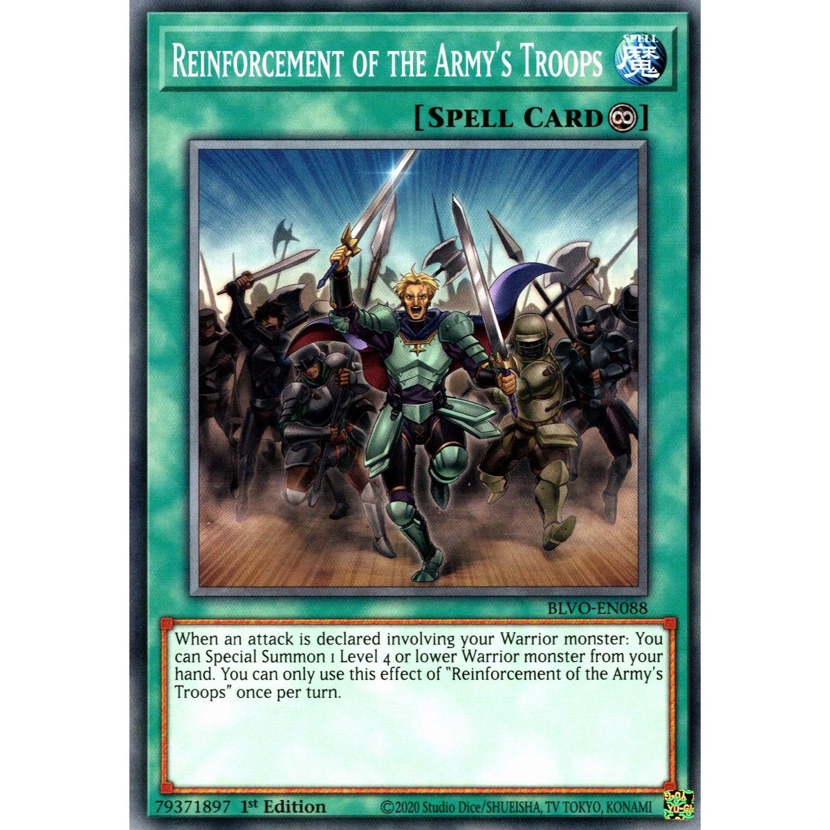 Image for Reinforcement of the Army's Troops (BLVO-EN088) (BLVO) - YuGiOh