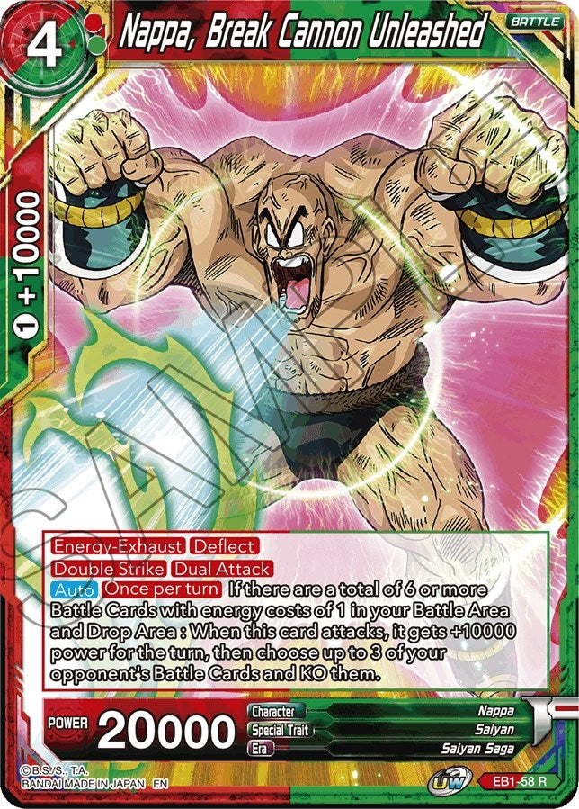 Image for Nappa, Break Cannon Unleashed (EB1-58) (EB-01) - Dragon Ball Super: Masters