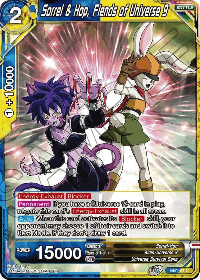 Image for Sorrel & Hop, Fiends of Universe 9 (EB1-61) (EB-01) - Dragon Ball Super: Masters