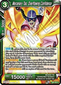 Image for Mercenary Tao, Overflowing Confidence (EB1-29) (EB-01) - Dragon Ball Super: Masters