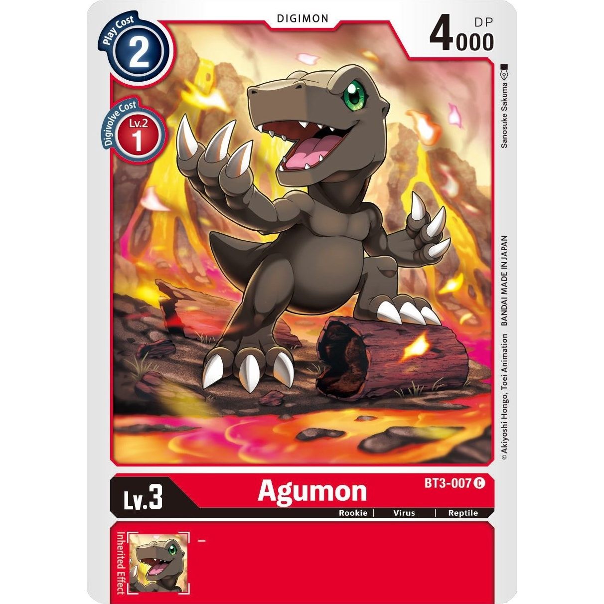 Image for Agumon - BT3-007 (BT3-007 C) (BT01-03B) - Digimon Card Game