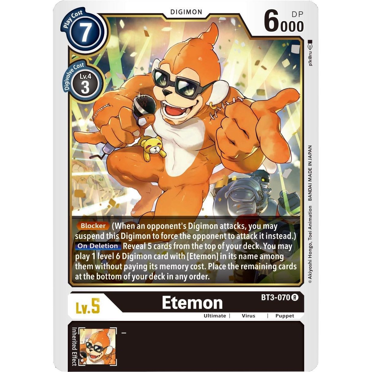 Image for Etemon (BT3-070 R) (BT01-03B) - Digimon Card Game
