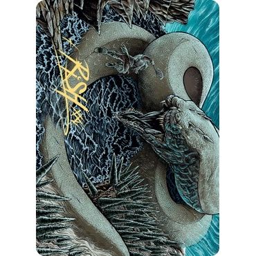Image for Koma, Cosmos Serpent Art Card (80/81) (Gold-Stamped Signature) (80) (ASKHM) - Magic: The Gathering