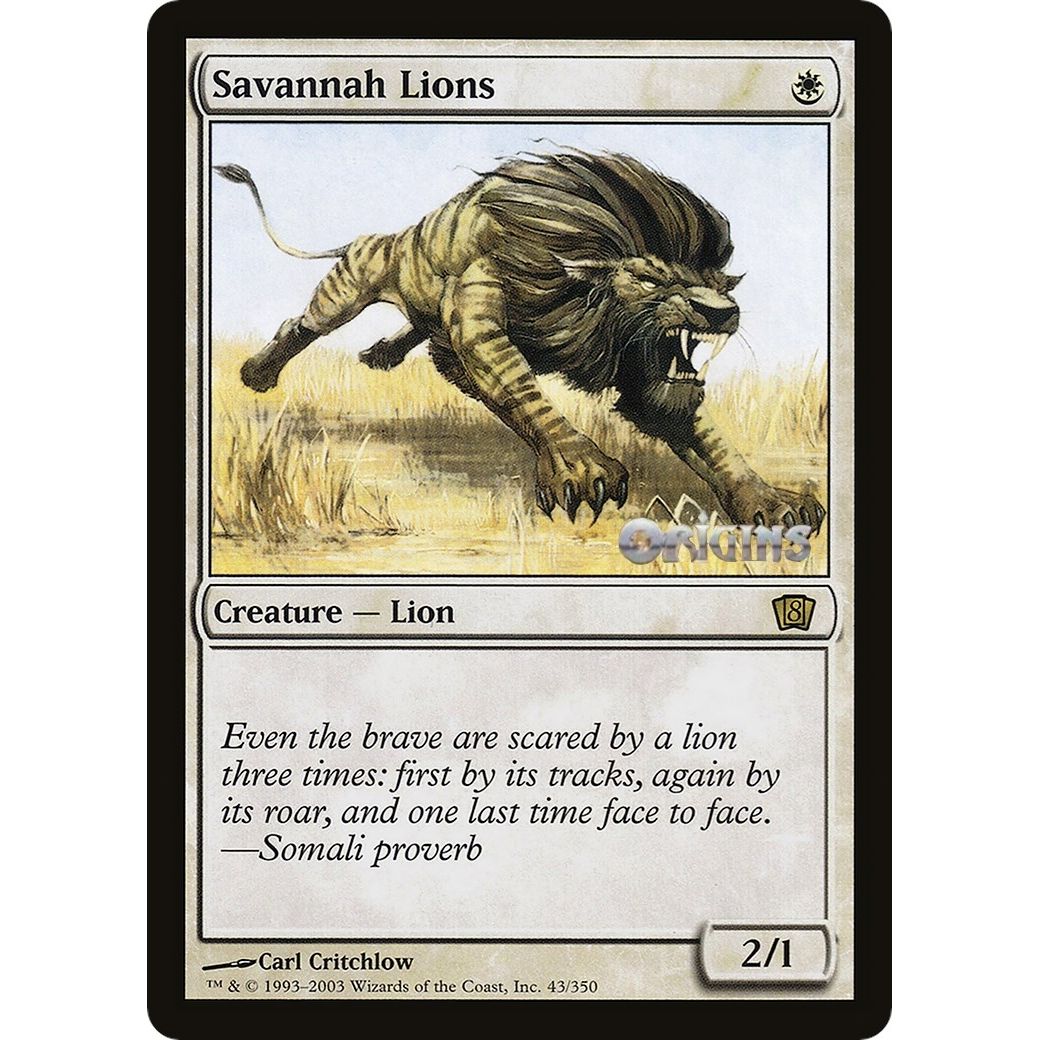 Image for Savannah Lions (Origins 2003) (43) (OVER) - Magic: The Gathering