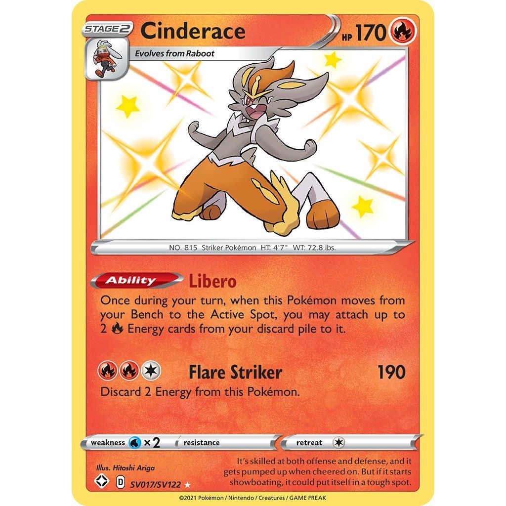 Image for Cinderace (SV017/SV122) (SHFSV) - Pokemon