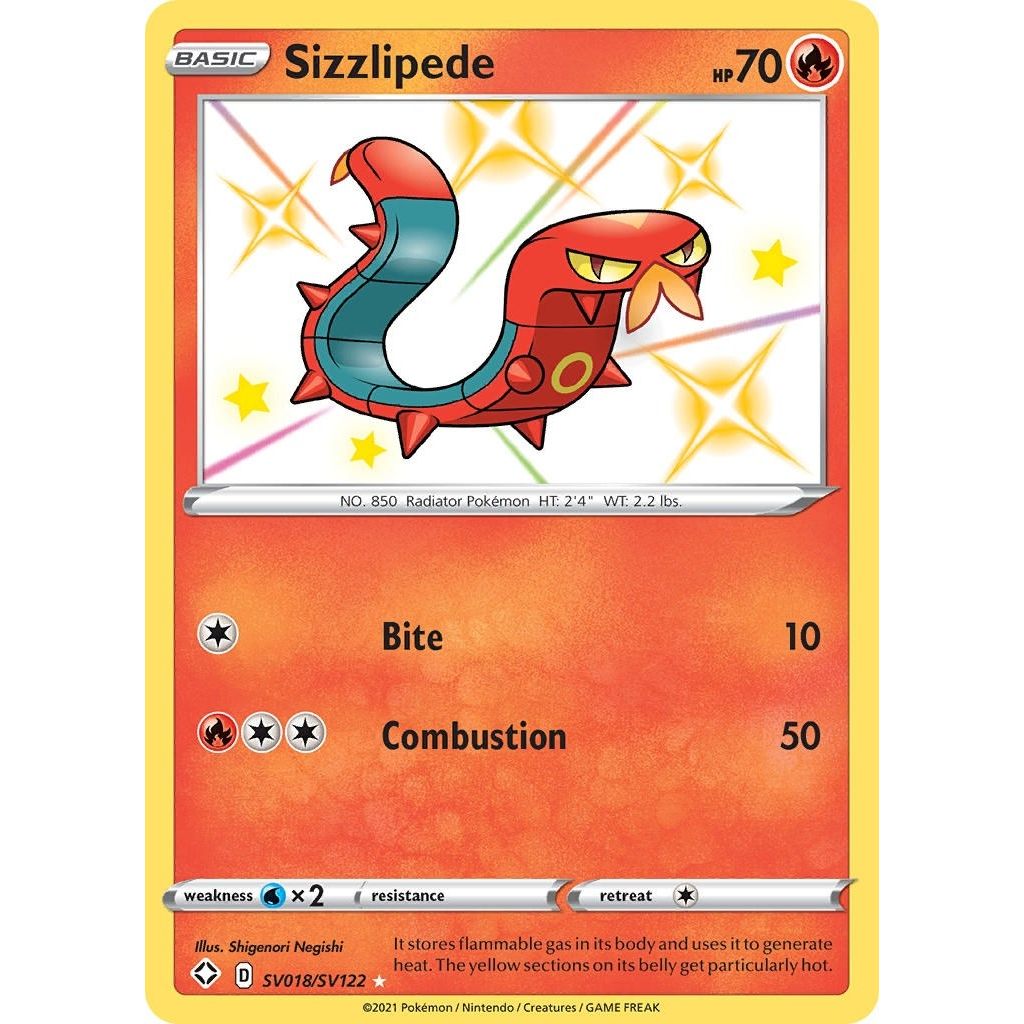 Image for Sizzlipede (SV018/SV122) (SHFSV) - Pokemon