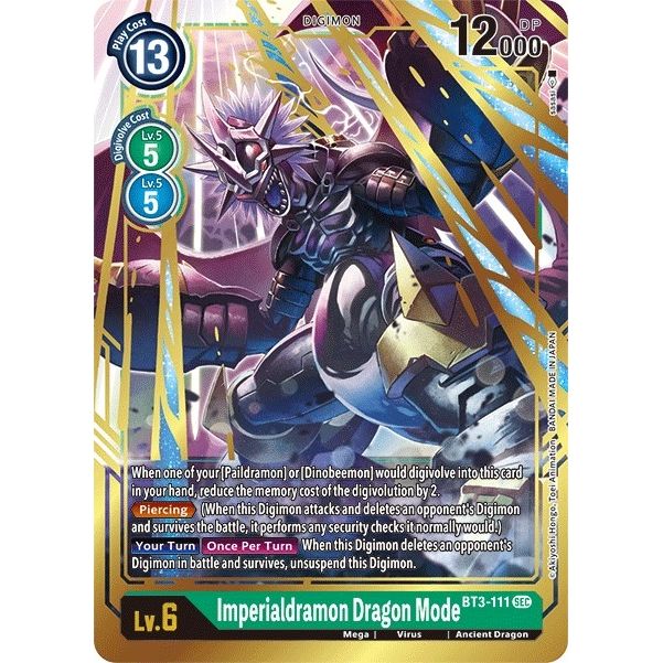 Image for Imperialdramon Dragon Mode (Secret Rare) (BT3-111 SEC) (BT01-03B) - Digimon Card Game