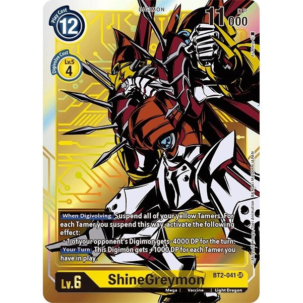 Image for ShineGreymon (Alternate Art) (BT2-041 SR) (BT01-03B) - Digimon Card Game
