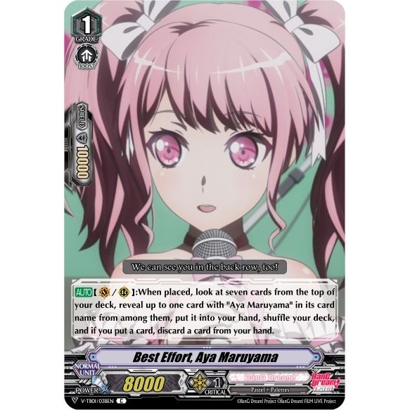 Image for Best Effort, Aya Maruyama (Parallel Foil) (V-TB01/038EN) (V-TB01) - Cardfight Vanguard