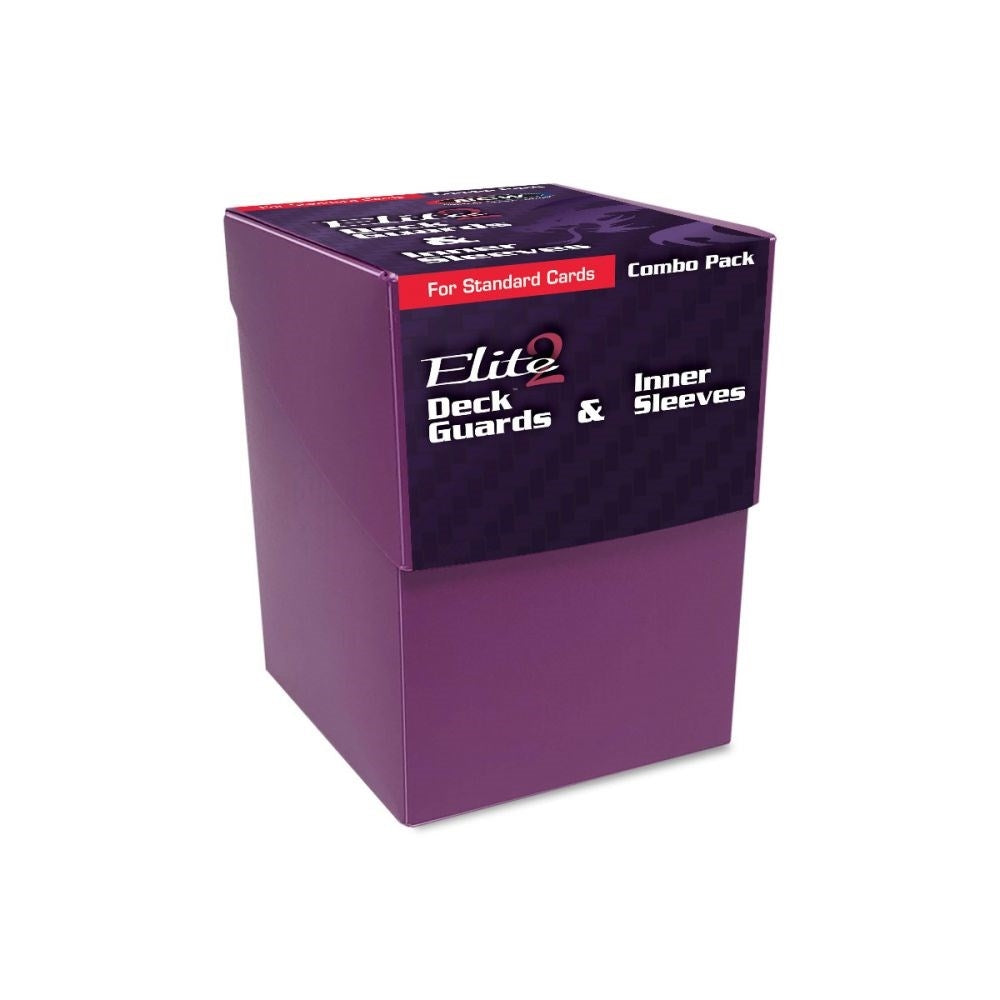 Image for Elite2 Deck Guards & Inner Sleeves Combo Pack - Glossy Standard - Mulberry (100-Pack) - Card Sleeves