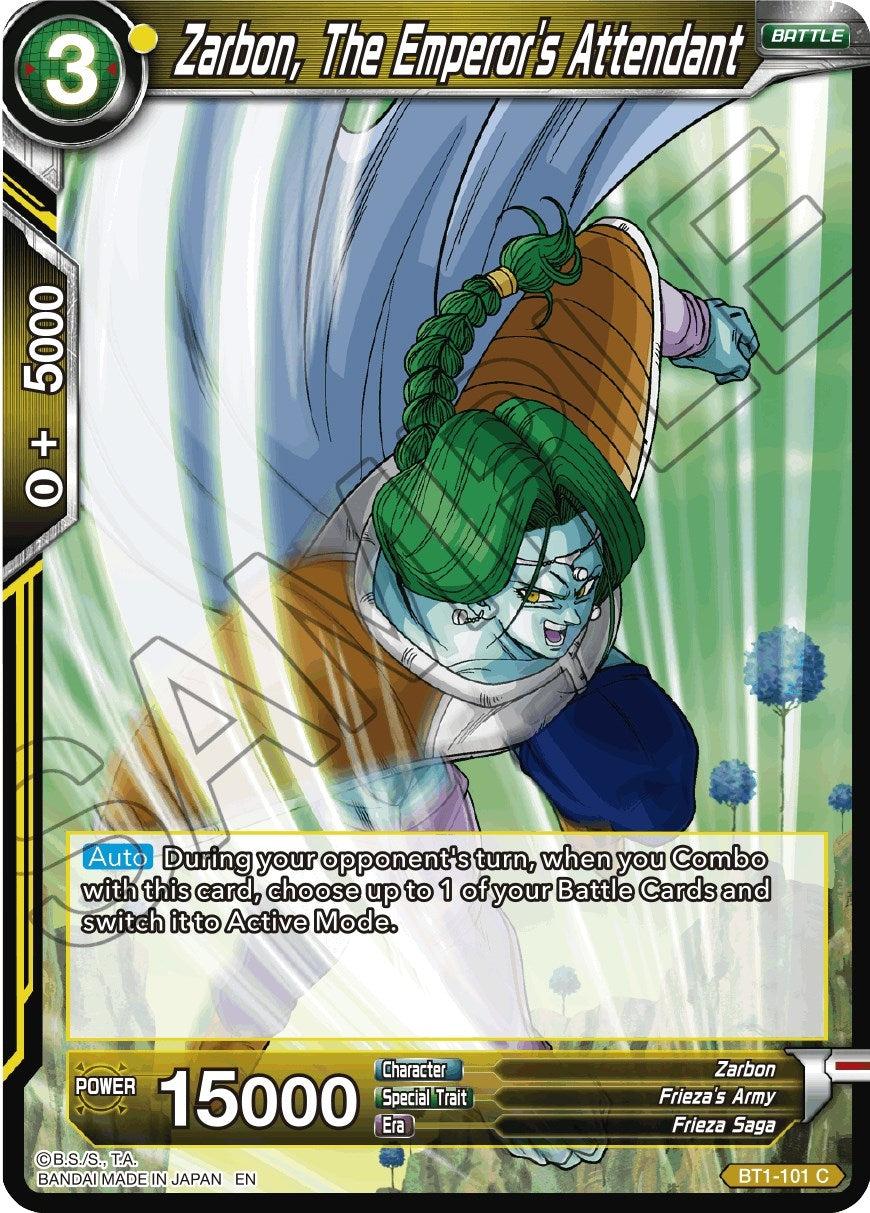 Image for Zarbon, The Emperor's Attendant (Reprint) (BT1-101) (EB-01) - Dragon Ball Super: Masters