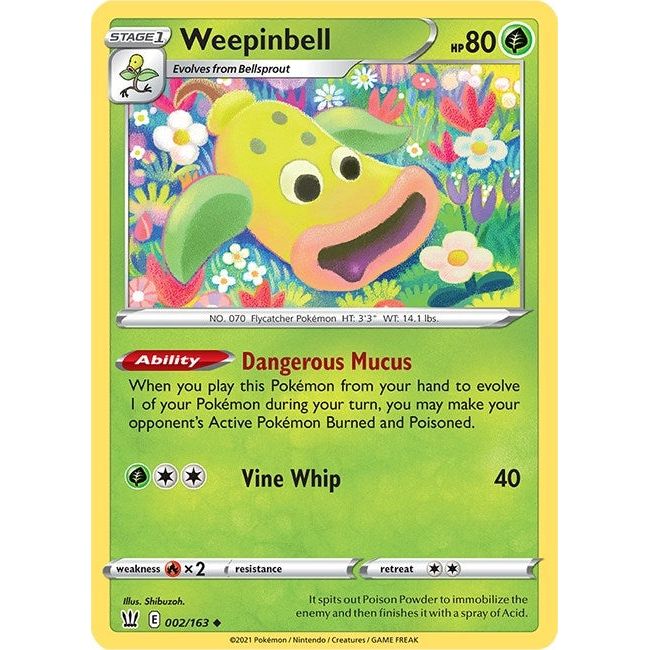 Image for Weepinbell (002/163) (SWSH05) - Pokemon