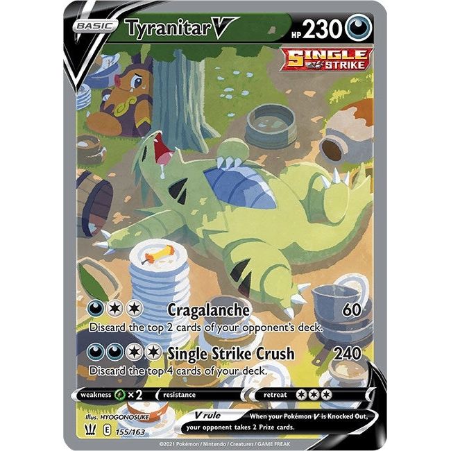 Image for Tyranitar V (Alternate Full Art) (155/163) (SWSH05) - Pokemon