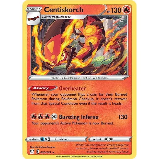 Image for Centiskorch (030/163) (SWSH05) - Pokemon
